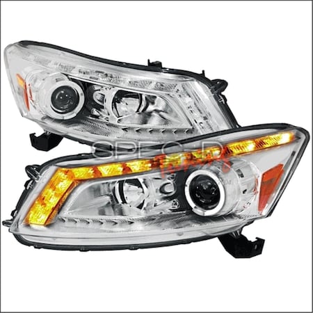 Overtime Projector Headlight for 08 to 11 Honda Accord, Chrome - 13 x 19 x 30 in. OV811556